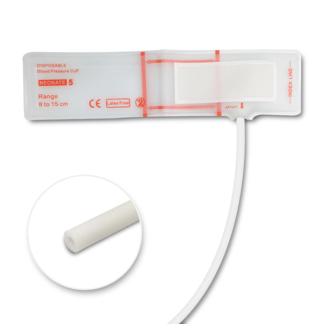 NIBP Cuff, Neonate #5 (8-15cm), Single Tube, without Connector, Disposable (Box of 10)