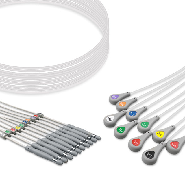 Welch Allyn ECG Leadwire, 10 lead, Snap, 0.9m , AHA, Reusable