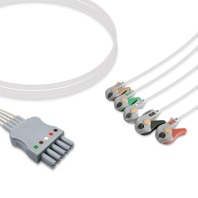 Mindray ECG Leadwire, 5 lead, Mindray, Mini grabber, 0.9m , AHA, Reusable