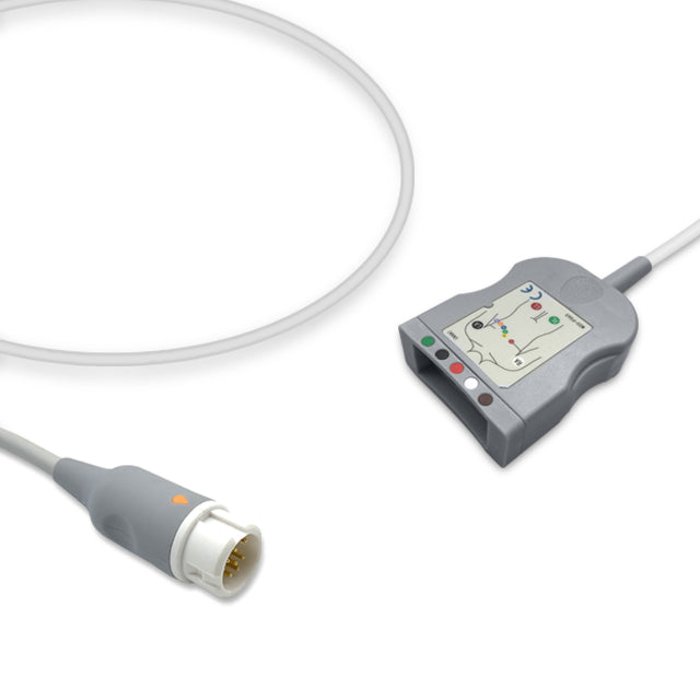 Philips ECG Trunk Cable, 10 lead, IntelliVue, With Resistance, AHA, Reusable