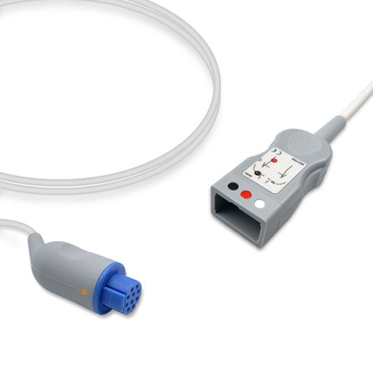 Datex Ohmeda ECG Trunk Cable 545307-HEL, 3 lead, 2.5m, Datex 300 series, With Resistance, AHA, Reusable