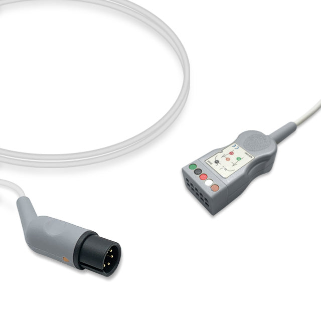 Datascope ECG Trunk Cable 0012-00-1502-01, 5 lead, 2.5m, Datascope, AHA, Reusable