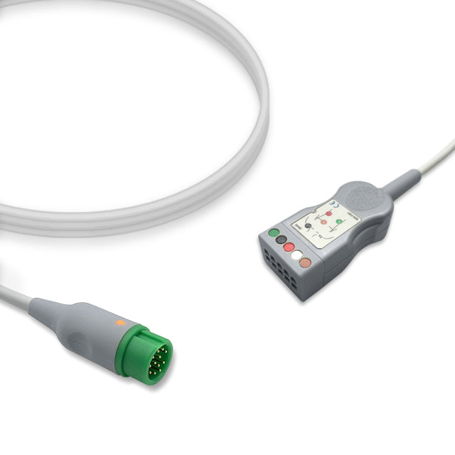 Mindray ECG Trunk Cable, 5 lead, 2.5m, Datascope, AHA, Reusable