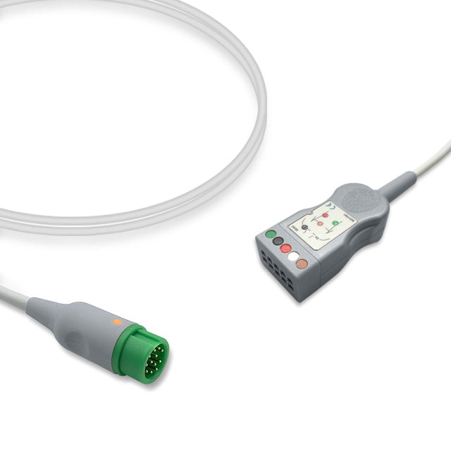 Mindray ECG Trunk Cable 009-003652-00, 5 lead, 2.5m, Datascope, AHA, Reusable