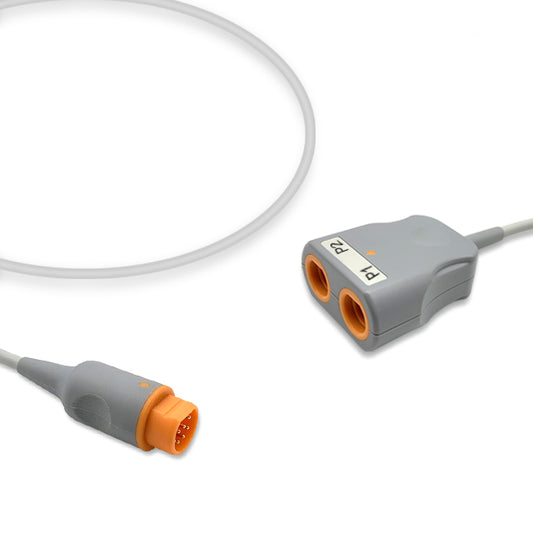 Draeger IBP Converter Cable,2 channels, 0.3m, Reusable, use with Siemens 7 Pin IBP cable