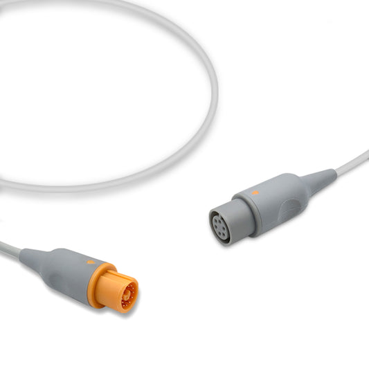 Fukuda Denshi IBP Converter Cable, 0.3m, use with AAMI 6 Pin IBP cable, Reusable