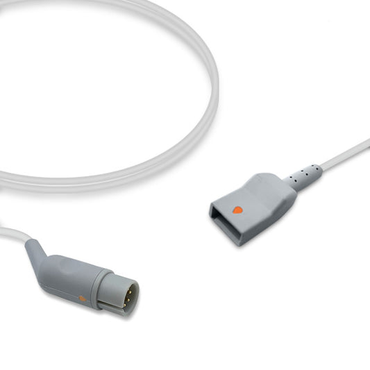 AAMI IBP Adapter Cable, 4.0m, use with Utah disposable transducer, use with Siemens 10 Pin IBP cable, Reusable