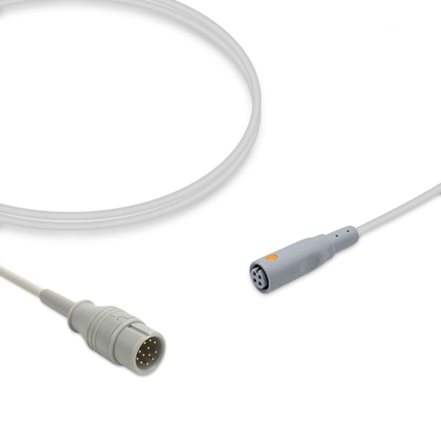 Comen IBP Adapter Cable, 4.0m, use with B.Braun disposable transducer, Reusable