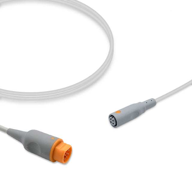 Siemens IBP Adapter Cable, 4.0m, use with B.Braun disposable transducer, Reusable