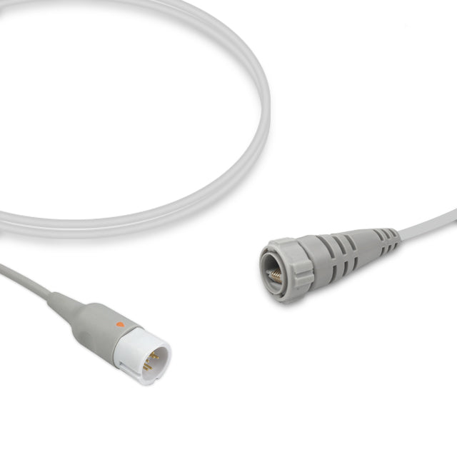 Draeger IBP Adapter Cable, 4.0m, use with Argon disposable transducer, Reusable