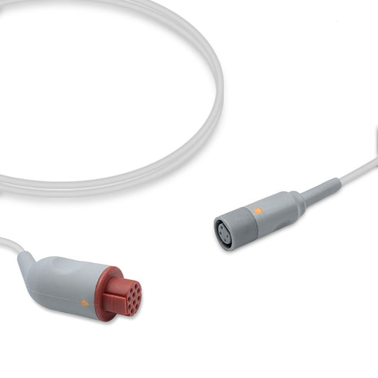 Datex IBP Adapter Cable, 4.0m, use with Mindray disposable transducer, Reusable