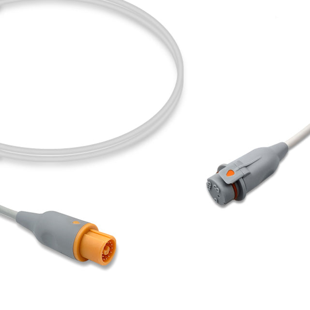 Fukuda Denshi IBP Adapter Cable, 4.0m, use with Argon/B.D. disposable transducer, Reusable