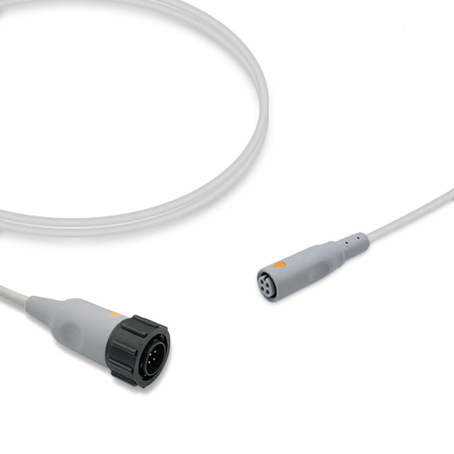 GE Healthcare IBP Adapter Cable, 4.0m, use with B.Braun disposable transducer, Reusable