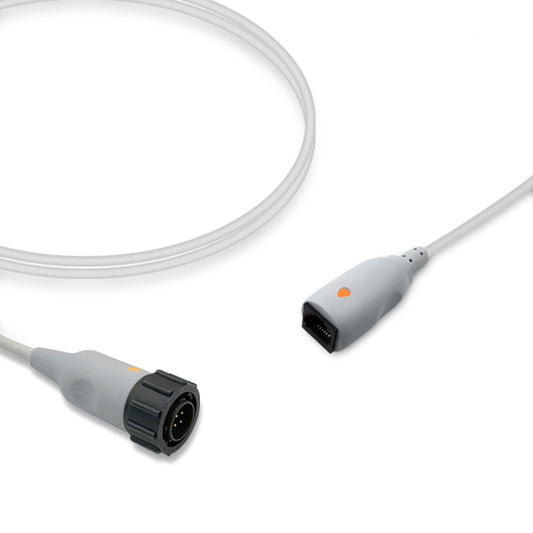 GE Healthcare IBP Adapter Cable, 4.0m, Abbott/Medex disposable transducer, Reusable