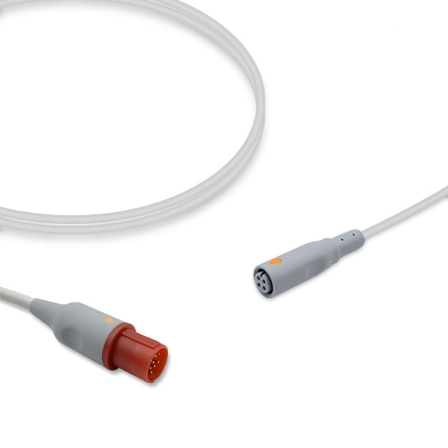 Hellige IBP Adapter Cable, 4.0m, use with B.Braun disposable transducer, Reusable