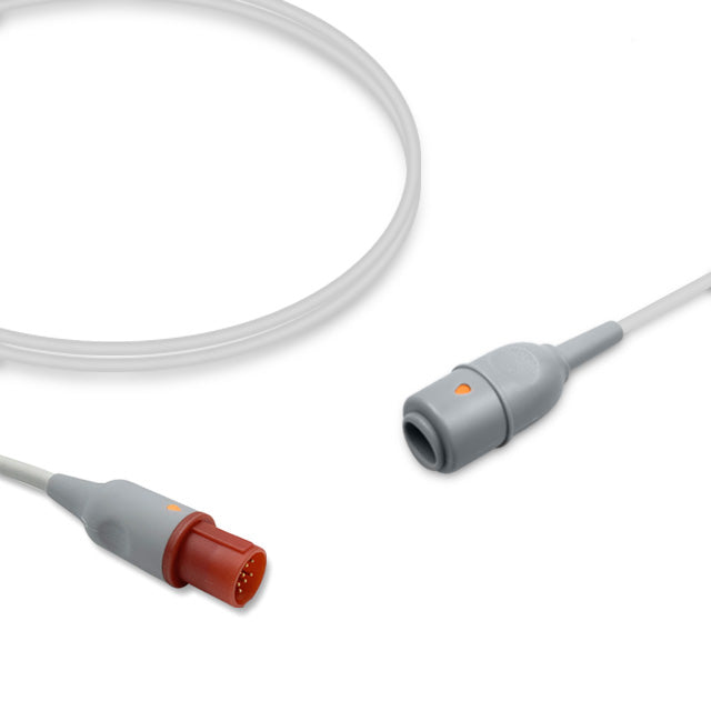 Hellige IBP Adapter Cable, 4.0m, use with Edwards disposable transducer, Reusable