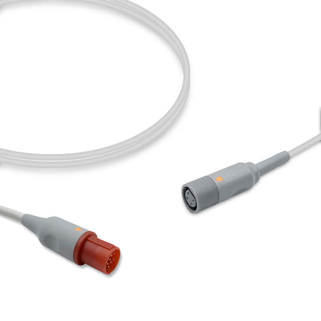 Hellige IBP Adapter Cable, 4.0m, use with Mindray disposable transducer, Reusable