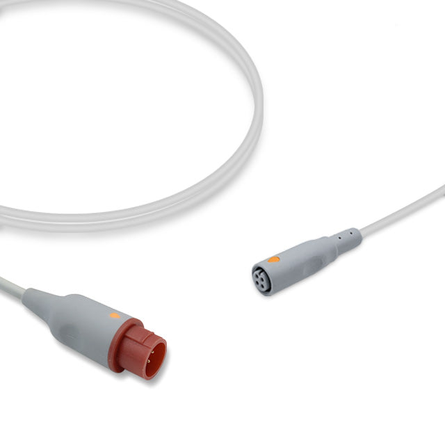 Mennen Medical IBP Adapter Cable, 4.0m, use with B.Braun disposable transducer, Reusable