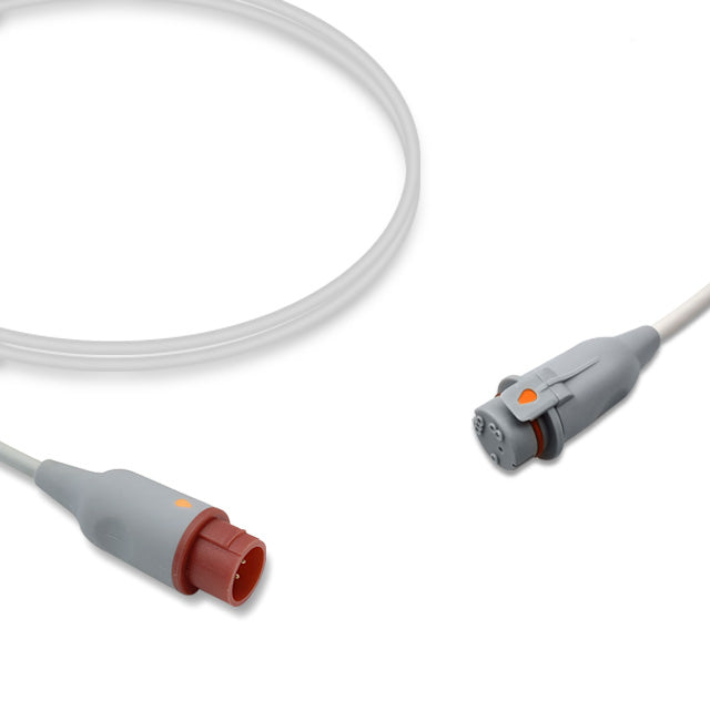 Mennen Medical IBP Adapter Cable, 4.0m, use with Argon/B.D. disposable transducer, Reusable