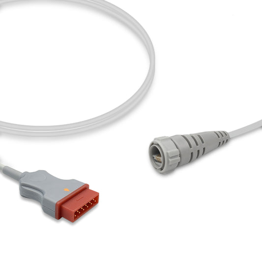 Marquette IBP Adapter Cable 2104166-001, 4.0m, use with Argon disposable transducer, Reusable