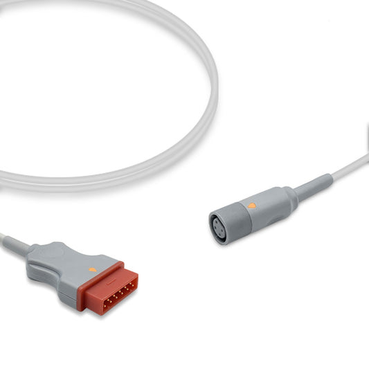 Marquette IBP Adapter Cable, 4.0m, use with Mindray disposable transducer, Reusable