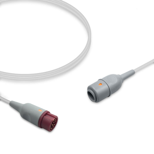 Mindray IBP Adapter Cable 0010-21-12179, 4.0m, use with Edwards disposable transducer, Reusable