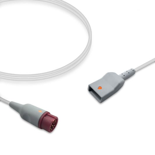 Utah IBP Adapter Cable 650-206M, 4.0m, use with Utah disposable transducer, Reusable