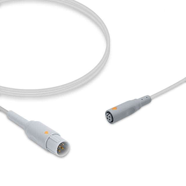 Nihon Kohden IBP Adapter Cable NKD-5203201, 4.0m, use with B.Braun disposable transducer, Reusable