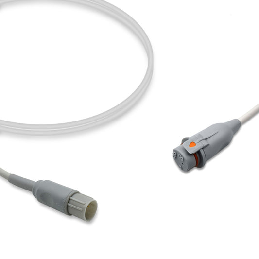 Nihon Kohden IBP Adapter Cable, 4.0m, use with Argon/B.D. disposable transducer, Reusable