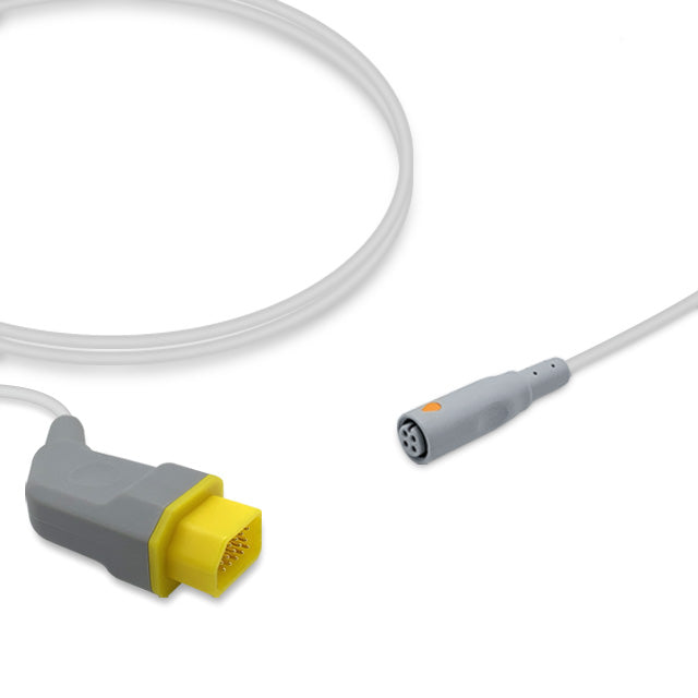 Nihon Kohden IBP Adapter Cable, 4.0m, use with B.Braun disposable transducer, Reusable