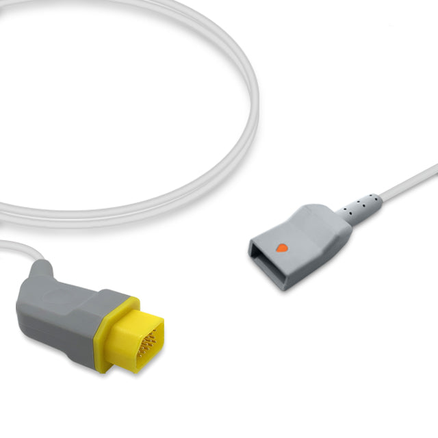 Nihon Kohden IBP Adapter Cable JP-960P, 4.0m, use with Utah disposable transducer, Reusable