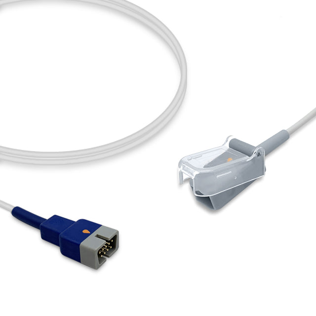 Nellcor SpO2 Adapter Cable DEC-8, 2.4m, use with Nellcor-Oxismart sensor, Reusable