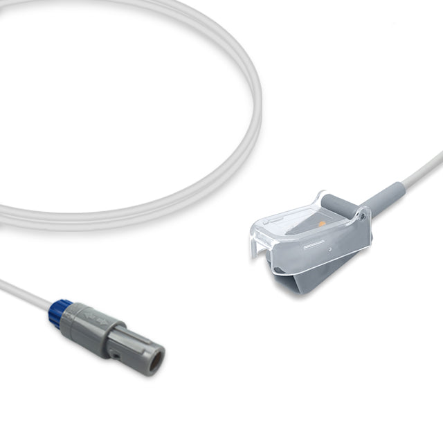 Mindray SpO2 Adapter Cable 0010-20-42594, 2.4m, use with Nellcor-Oxismart sensor, Reusable