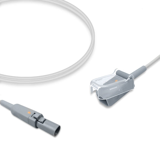 M&B SpO2 Adapter Cable, 2.4m, use with Nellcor-Oxismart sensor, Reusable