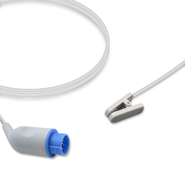 Emtel SpO2 Sensor, Adult, Ear clip, 3.0m, Nellcor, Reusable