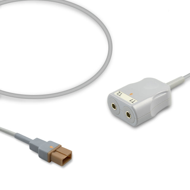 Spacelabs Temperature Adapter Cable 700-0031-00, 2 channel, 0.3m, use with 400 series, Reusable